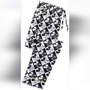 DISNEY MICKEY MOUSE Satin SILKY Diamond Logo Pajama Lounge Pants Unisex Mens